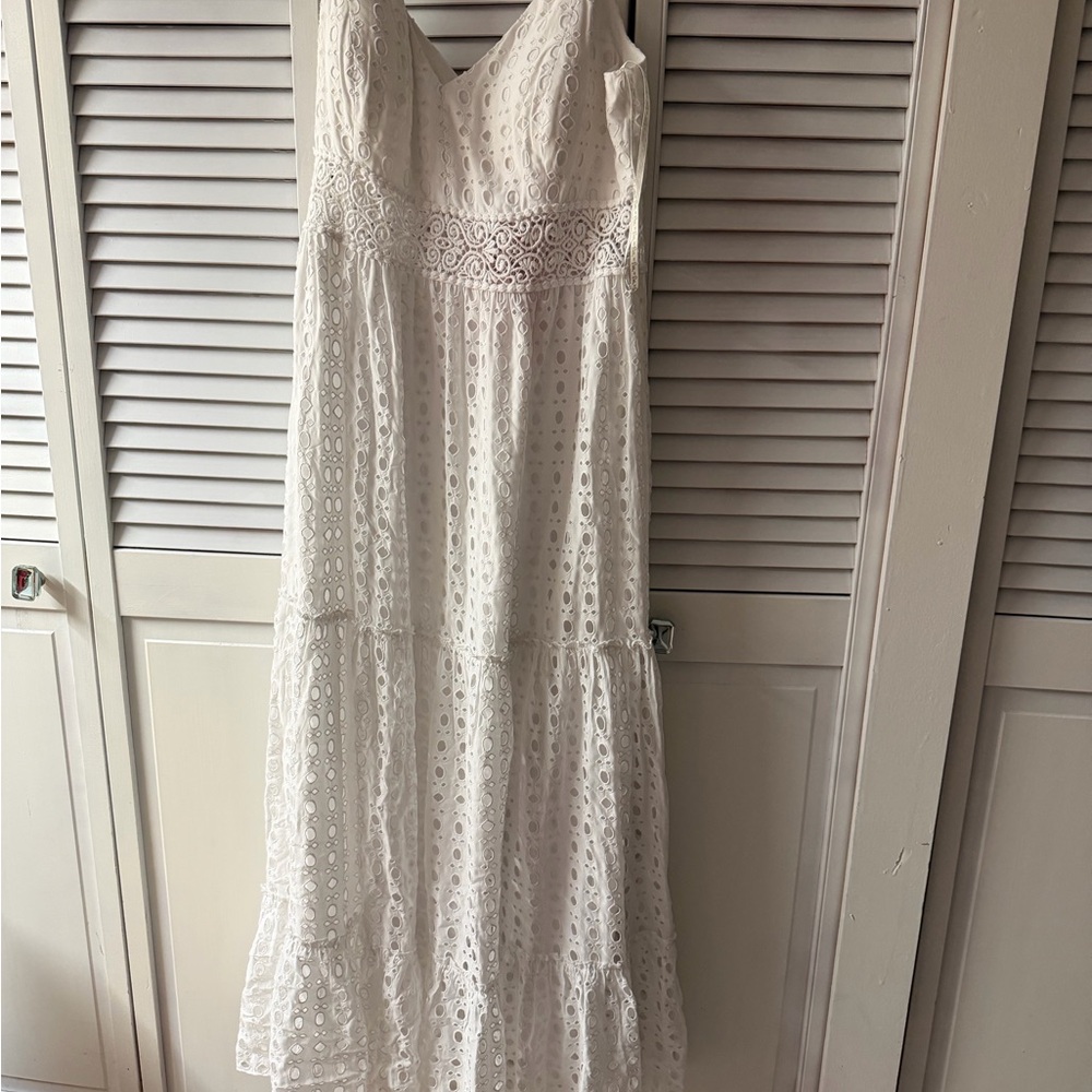 Lilly Pulitzer White Eyelet Melody Maxi Dress